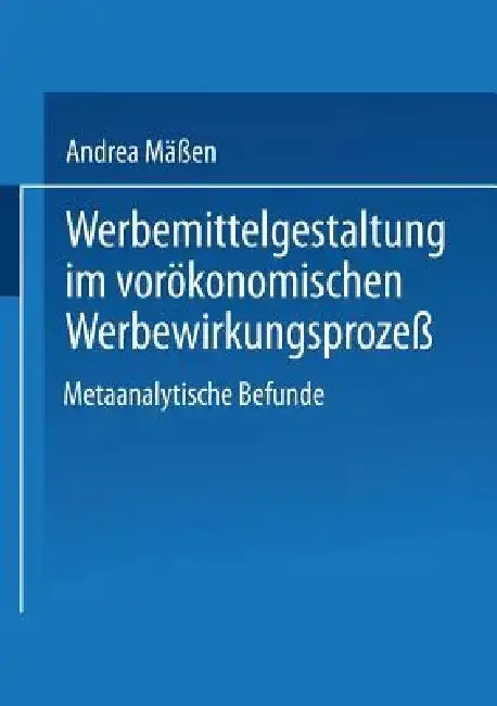 Cover of Werbemittelgestaltung Im Vorökonomischen Werbewirkungsprozeß