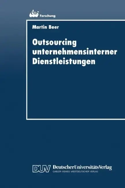 Cover of Outsourcing Unternehmensinterner Dienstleistungen