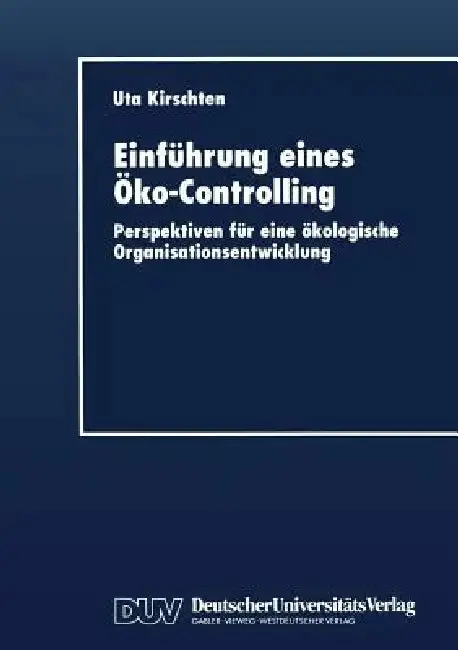 Cover of Einführung Eines Öko-Controlling