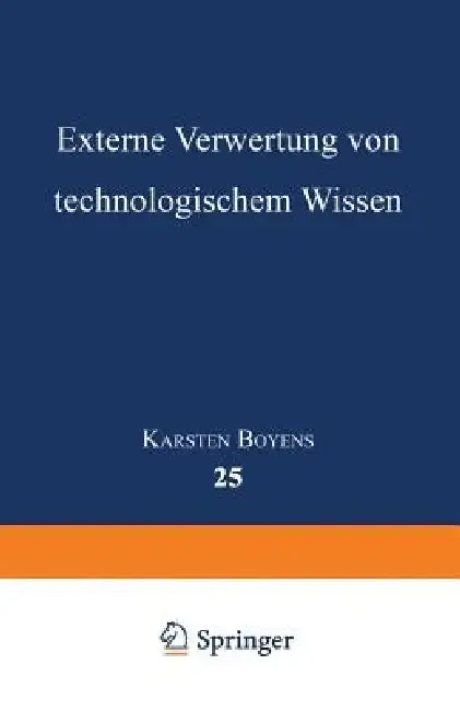 Cover of Externe Verwertung Von Technologischem Wissen