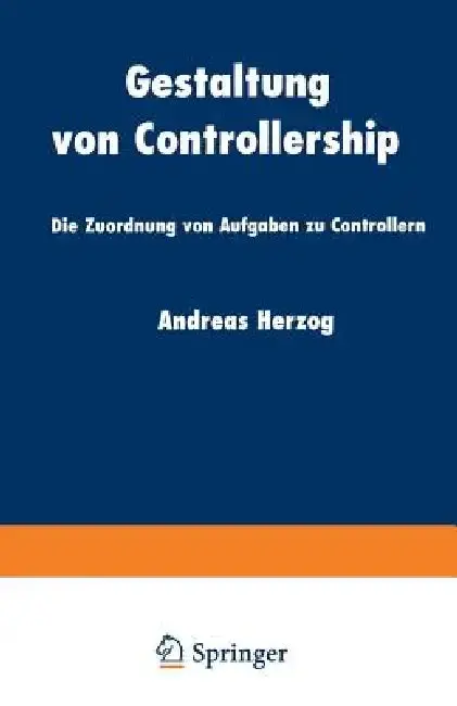 Cover of Gestaltung Von Controllership