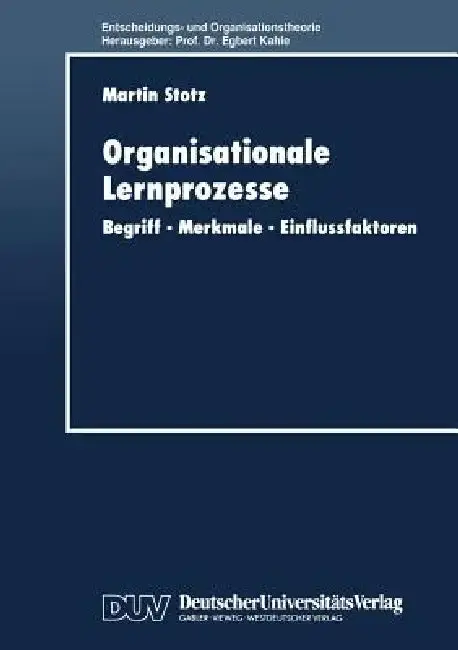 Cover of Organisationale Lernprozesse