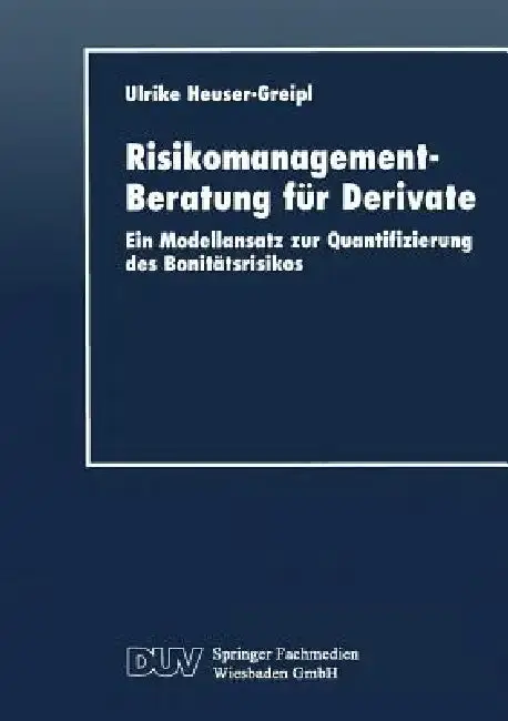 Cover of Risikomanagement-Beratung Für Derivate