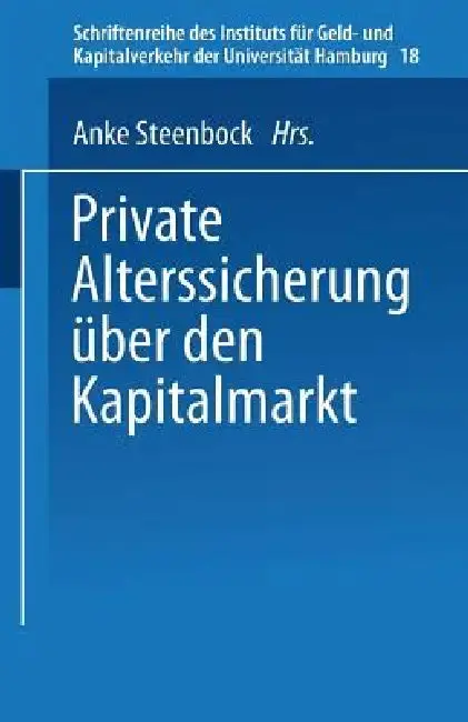 Cover of Private Alterssicherung Über Den Kapitalmarkt