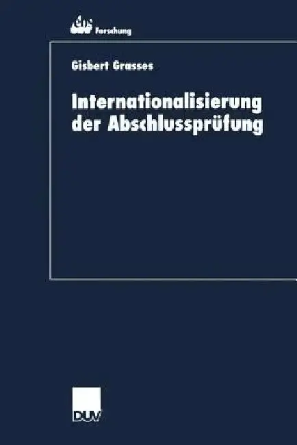 Cover of Internationalisierung Der Abschlussprüfung