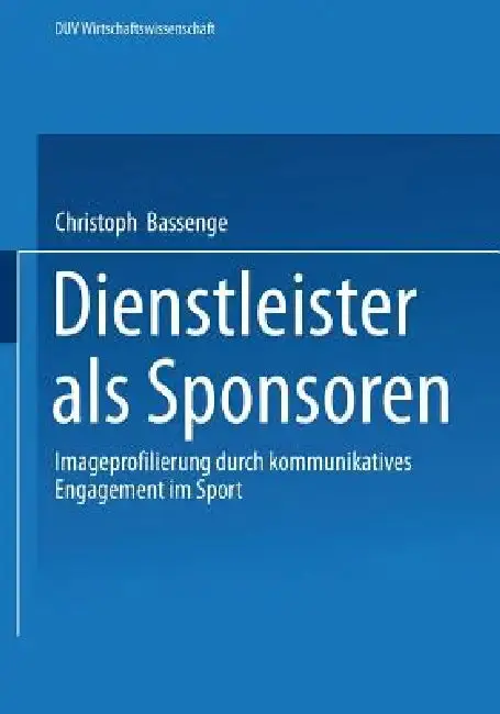Cover of Dienstleister ALS Sponsoren