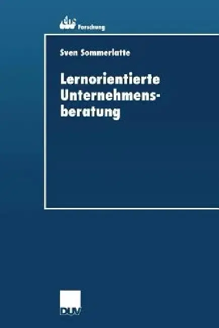 Cover of Lernorientierte Unternehmensberatung