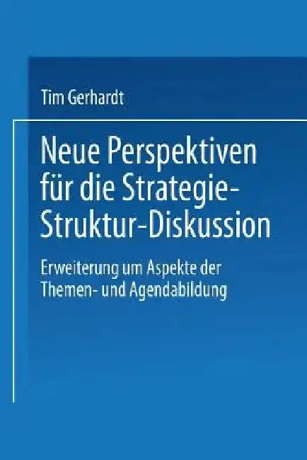 Cover of Neue Perspektiven Für Die Strategie-Struktur-Diskussion