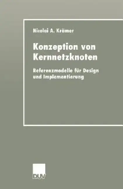 Cover of Konzeption Von Kernnetzknoten