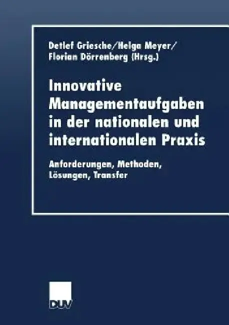 Cover of Innovative Managementaufgaben in Der Nationalen Und Internationalen PRAXIS