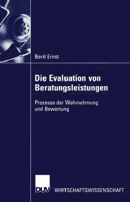 Cover of Die Evaluation Von Beratungsleistungen
