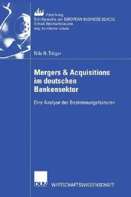 Cover of Mergers & Acquisitions Im Deutschen Bankensektor
