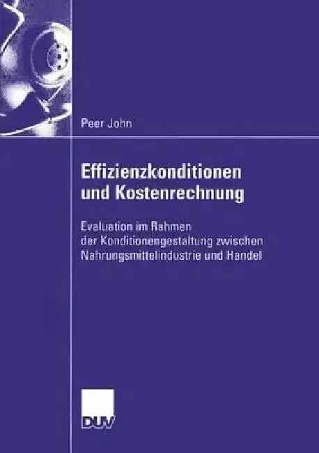 Cover of Effizienzkonditionen Und Kostenrechnung