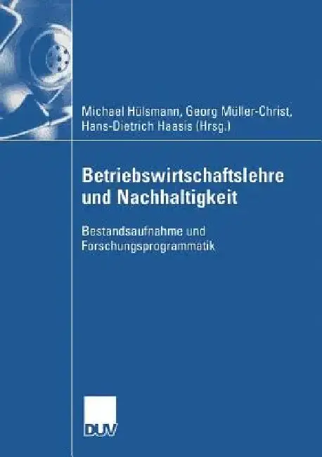 Cover of Betriebswirtschaftslehre Und Nachhaltigkeit
