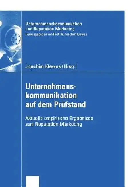 Cover of Unternehmenskommunikation Auf Dem Prüfstand