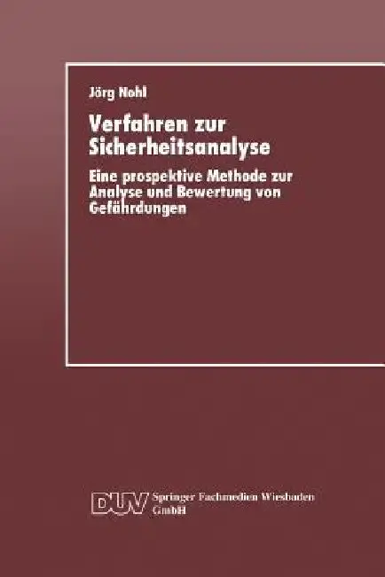 Cover of Verfahren Zur Sicherheitsanalyse