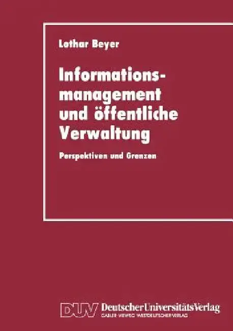 Cover of Informationsmanagement Und Öffentliche Verwaltung