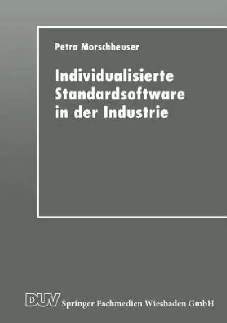Cover of Individualisierte Standardsoftware in Der Industrie