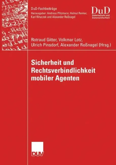 Cover of Sicherheit Und Rechtsverbindlichkeit Mobiler Agenten