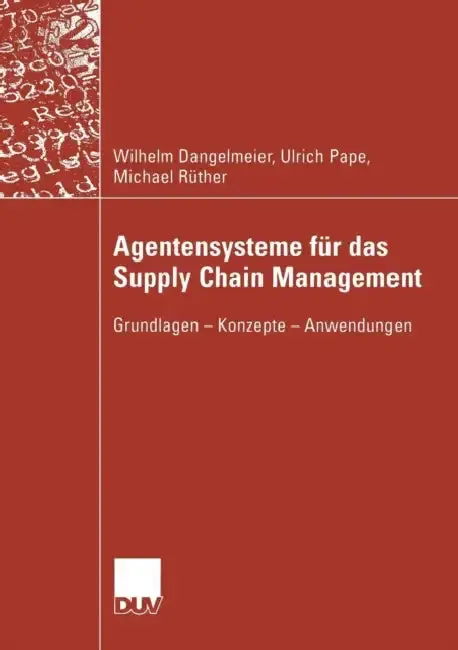 Cover of Agentensysteme Für Das Supply Chain Management