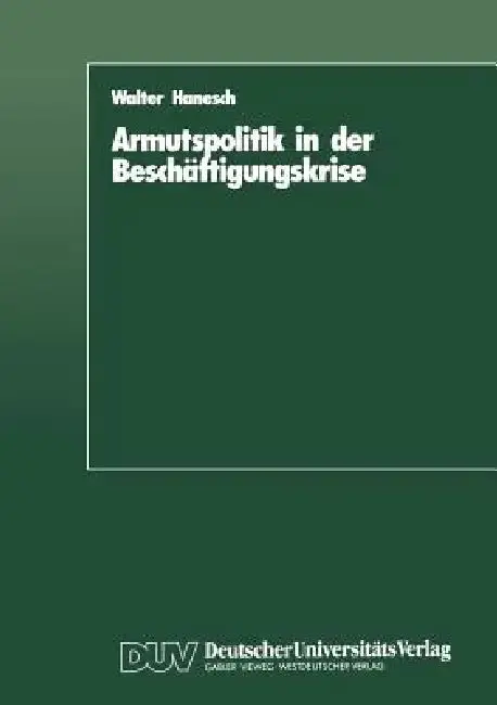 Cover of Armutspolitik in Der Beschäftigungskrise