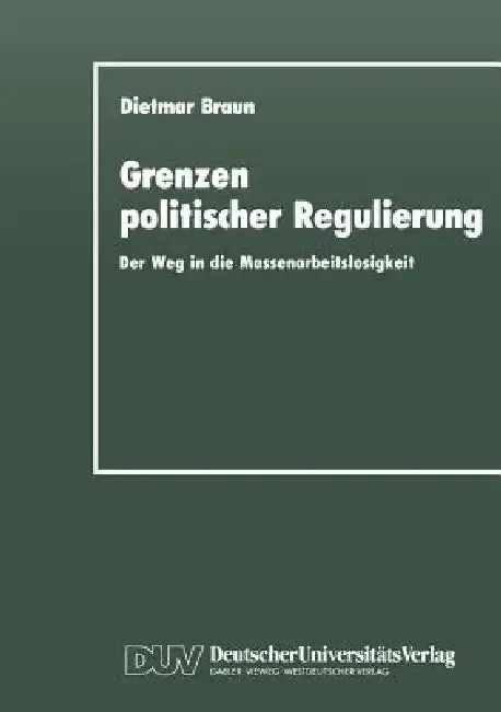 Cover of Grenzen Politischer Regulierung