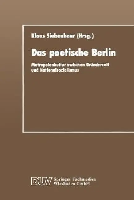 Cover of Das Poetische Berlin