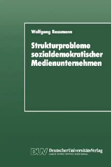 Cover of Strukturprobleme Sozialdemokratischer Medienunternehmen