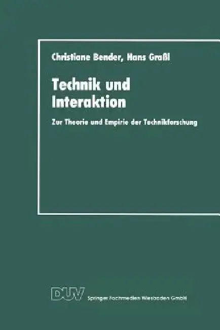 Cover of Technik Und Interaktion
