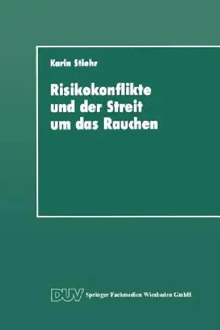 Cover of Risikokonflikte Und Der Streit Um Das Rauchen