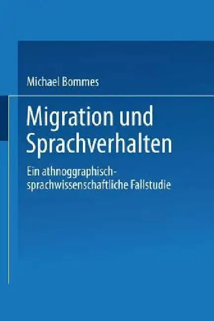 Cover of Migration Und Sprachverhalten