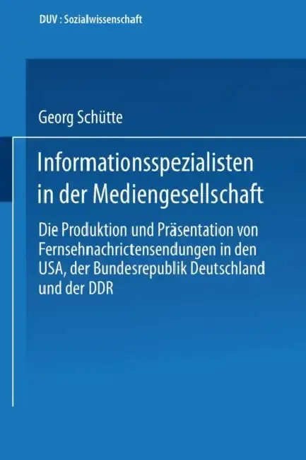 Cover of Informationsspezialisten in Der Mediengesellschaft