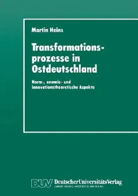Cover of Transformationsprozesse in Ostdeutschland