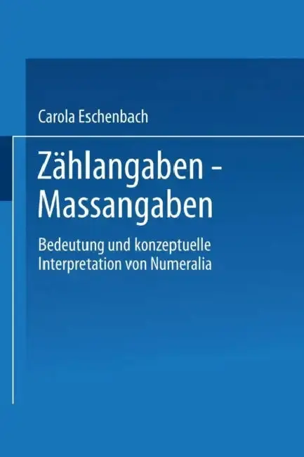 Cover of Zählangaben -- Maßangaben
