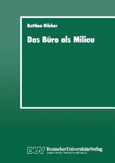 Cover of Das Büro ALS Milieu