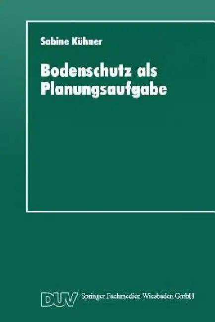Cover of Bodenschutz ALS Planungsaufgabe