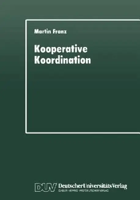 Cover of Kooperative Koordination