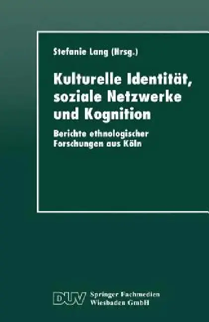 Cover of Kulturelle Identität, Soziale Netzwerke Und Kognition