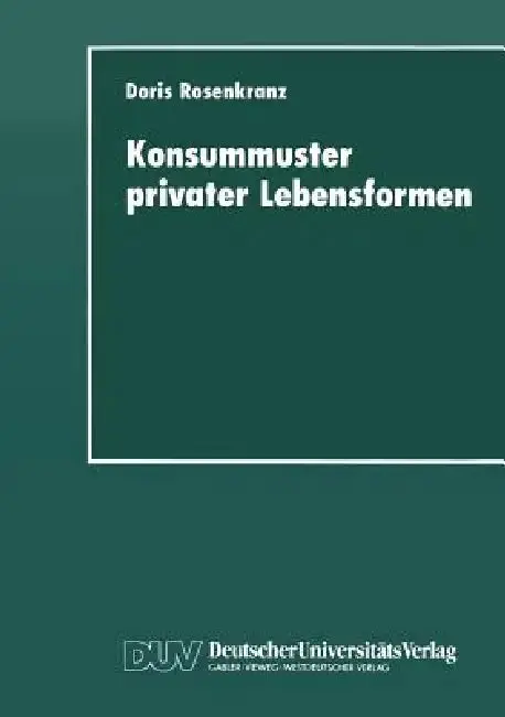 Cover of Konsummuster Privater Lebensformen