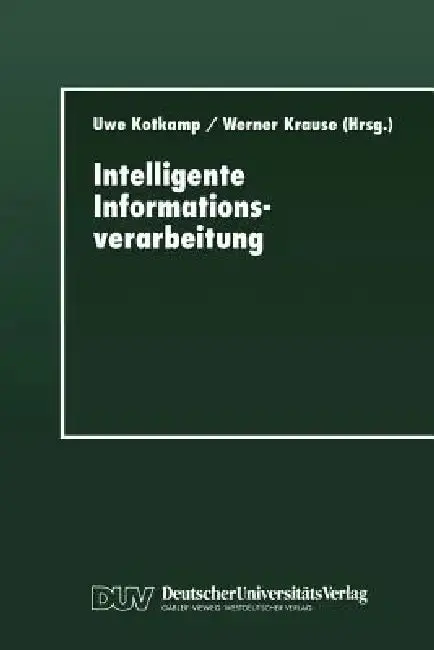 Cover of Intelligente Informationsverarbeitung