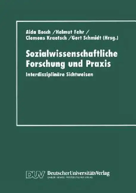 Cover of Sozialwissenschaftliche Forschung Und PRAXIS
