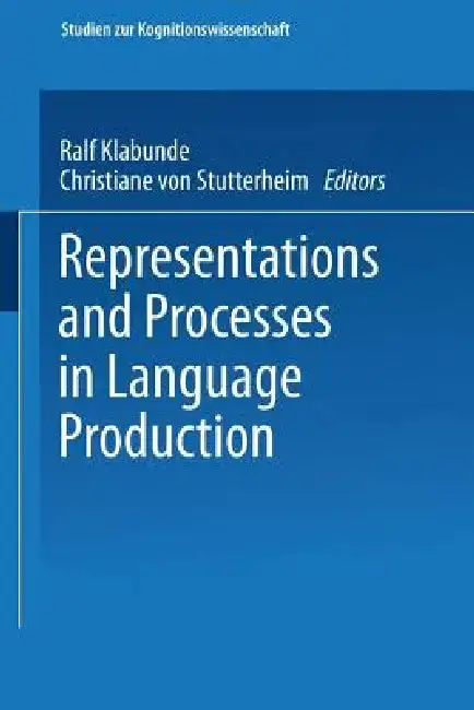 Cover of Representations and Processes in Language Production