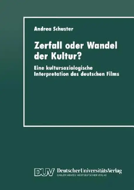 Cover of Zerfall Oder Wandel Der Kultur?