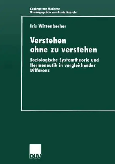 Cover of Verstehen Ohne Zu Verstehen