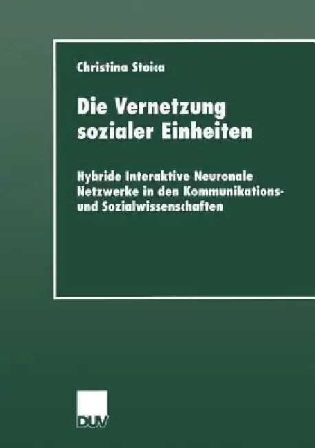 Cover of Die Vernetzung Sozialer Einheiten