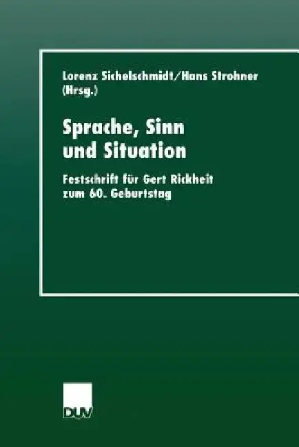 Cover of Sprache, Sinn Und Situation