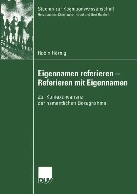 Cover of Eigennamen Referieren - Referieren Mit Eigennamen