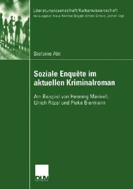 Cover of Soziale Enquête Im Aktuellen Kriminalroman