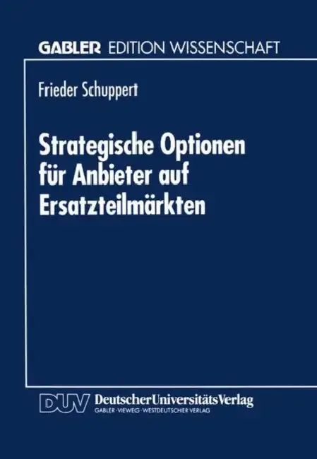 Cover of Strategische Optionen Für Anbieter Auf Ersatzteilmärkten