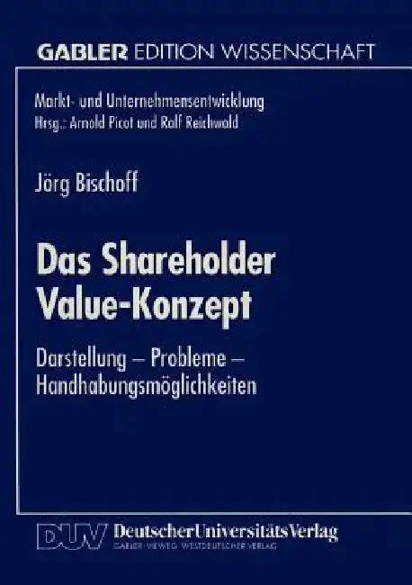 Cover of Das Shareholder Value-Konzept